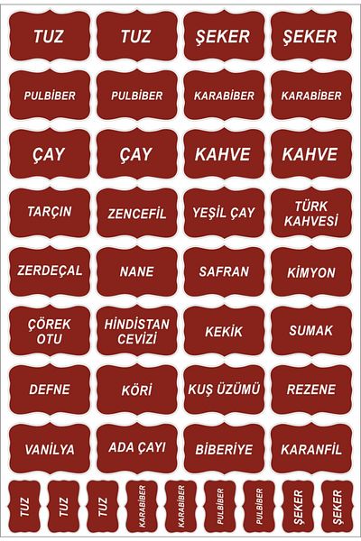 Walldeco مجموعة ملصقات وعاء توابل المطبخ باللون العنابي Ankrstckr0027