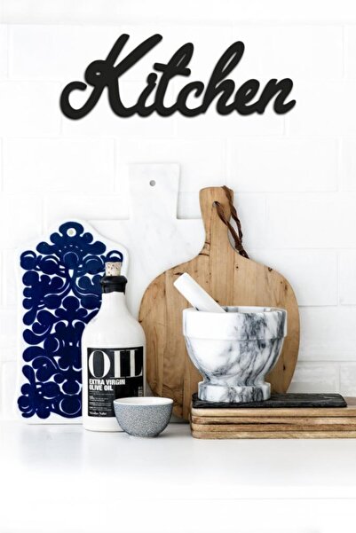 CajuArt Dekoratif Kitchen Mutfak Yazılı Ahşap Duvar Tablo Dekor