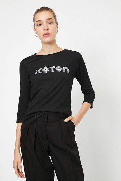 Koton Tricou imprimat cu mânecă lungă