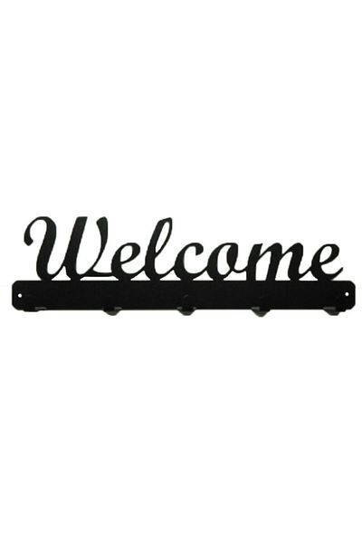 Simge Yapı Dekorasyon Welcome Figured Decorative Metal Key Hanger, Keychain, Key Hanger