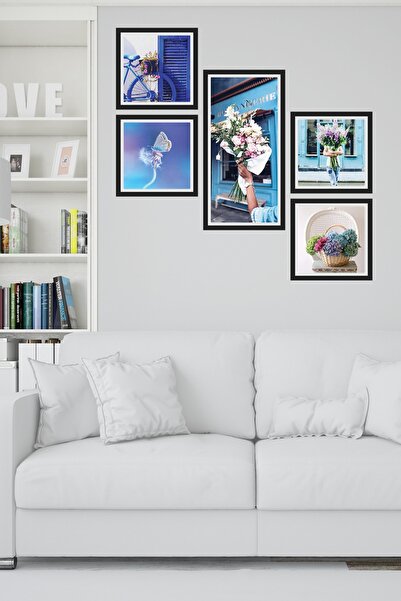 Cadran Collage Style 5 Parçalı Mdf Tablo Atf236