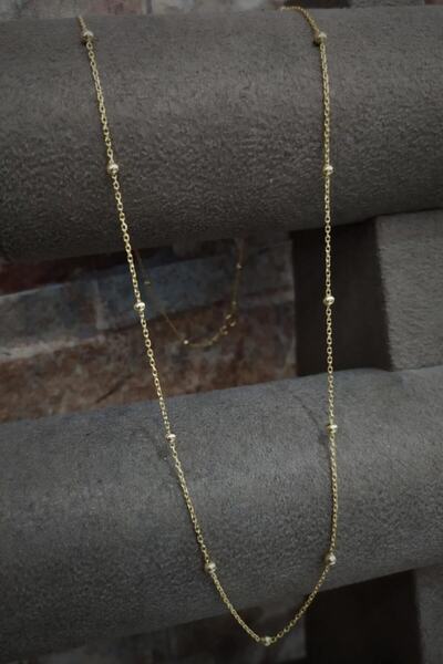 Erer Gümüş Gümüş Toplu Model Boyun Zinciri Kolye