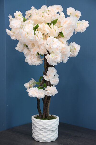 Yapay Çiçek Deposu Yapay Küçük 80 cm Somon Bahar Dalı Ağacı
