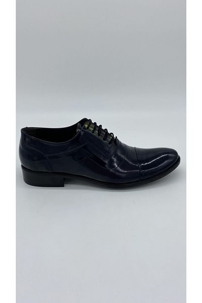 Erko Men's Navy Blue Patent Leather Shoes 019