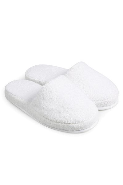 Tahtakaledeyim Unisex White High-Sole Bathroom Slippers