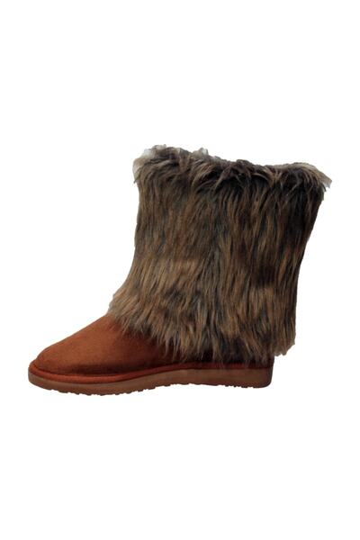 FELES KADIN Tüylü Taba Ak