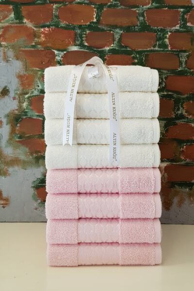 Özdilek Elissa 8'li Рушник - Рожевий Крем