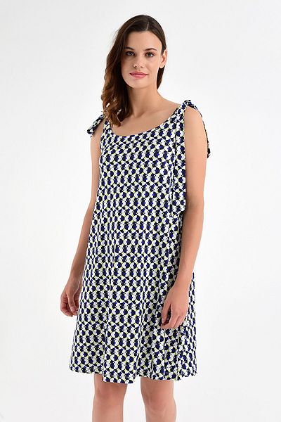 Laranor Women's Pattern-1 Shoulder Strap Patterned Dress 20L6839