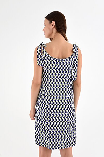 Laranor Γυναικείο φόρεμα με μοτίβο-1 με μοτίβο ώμου 20L6839