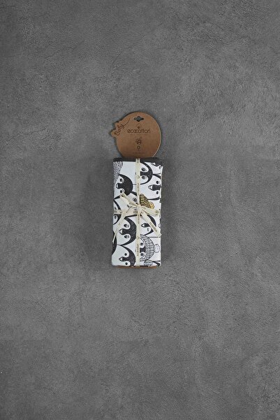 Ecocotton Organic Cotton Printed Combed Cotton Baby Blanket - Pingu - Anthracite