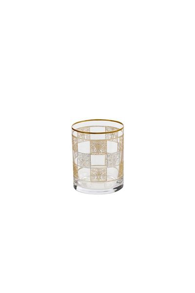 Nişantaşı 4749 Full Matte Gold & Platinum Whiskey Glass