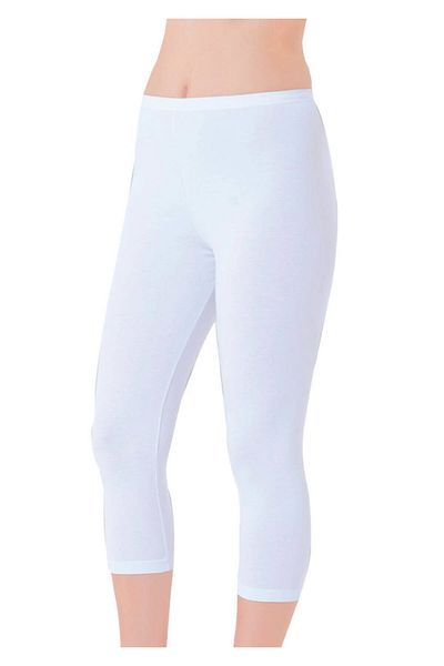 Kardeşler Giyim Pachet de 2 colanți Capri flexibili din elastan White Passion Elite pentru femei