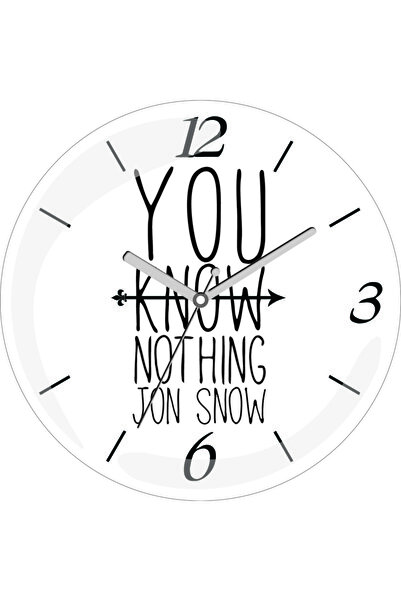 3M لا تعرف أي ساعة حائط من الزجاج الحقيقي المموج الصامت من Jon Snow