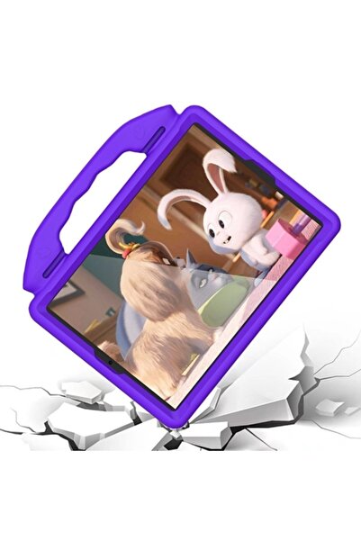 Ally Mobile Ally Ipad 7.102,pro 10.5 Kılıf Eva Çocuk Shockproof Standlı Taşınabilir Mor