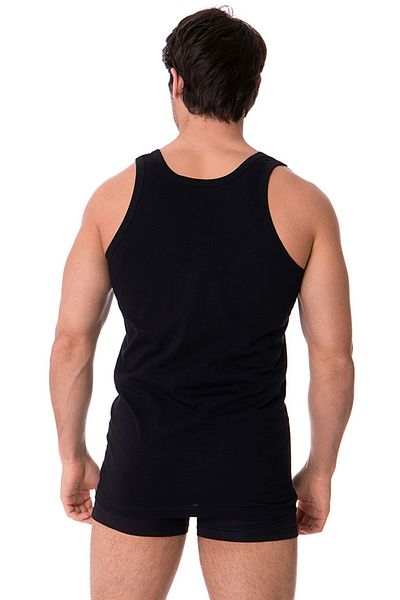 DOREA Men's Black 2 Pieces Cotton Single Jersey Tank Top
