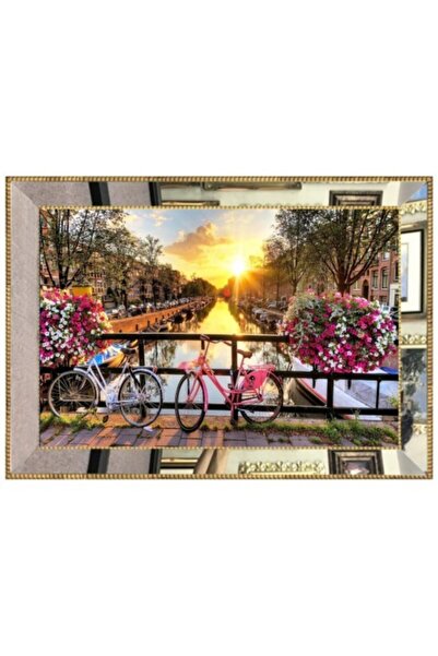 Bahat Ultra Lüks Simli Aynalı Doğa Tablo 70*100 cm