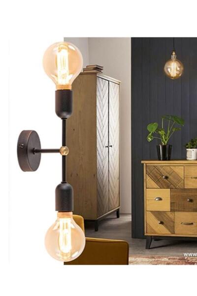 RİOLİGHT Modern Metal Retro Ayna Üstü 2xe27 Duylu Duvar Aplik