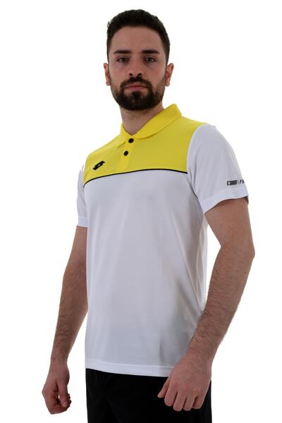 Lotto Polo T-shirt Men's White/yellow-pedro Polo Camp Pl-r8900
