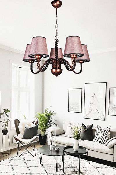 VENON Güven Chandelier - Set of 5 Black Copper Lampshades 0053759