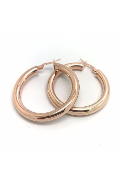 Erer Gümüş Gümüş 3 Cm Kalın Bombeli Halka Küpe Dy147f36