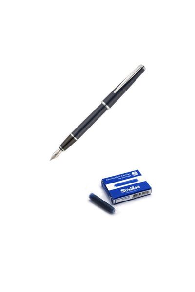 Scrikss Dolmakalem 33 Lacivert Özel Kutulu Ve 6'lı Mavi Karttuş Seti