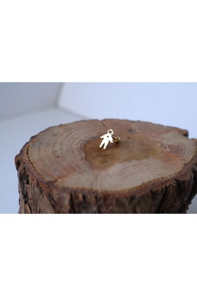 Karınca Piercing Unisex Gold Color Astronaut Figured Ear Piercing