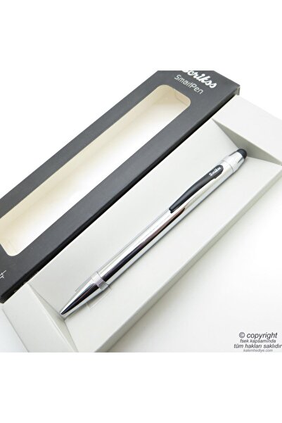 Scrikss Mini Smart Krom Ekran Tükenmez Kalem | Kalem | Isme Özel Kalem | Hediyelik Kalem