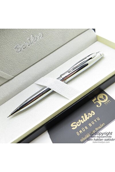 Scrikss 39 Parlak Krom Versatil Kalem | Oscar | Isme Özel Kalem | Hediye Kalem