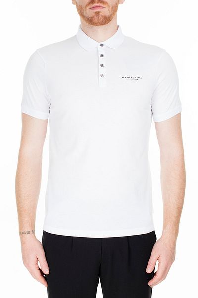 Armani Exchange Ανδρικό μπλουζάκι με λευκό γιακά Polo - Regular Fit 8nzf80 Z8h4z 1100