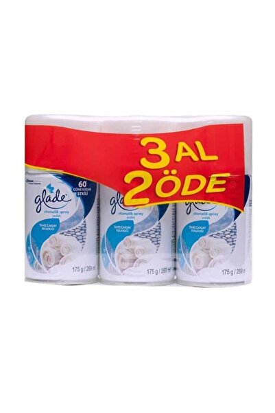 Glade Otomatik Yedek Sprey Çarşaf Ferahlığı + Okyanus Sessizliği + Temizliğin...