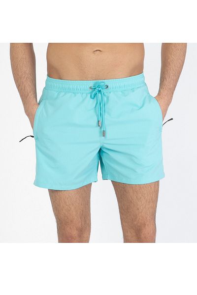 Miami Beach Ανδρικό σορτς πισίνας με νερό Mint Water Repellent - Basic Model Solid Color - 301-mint-20y
