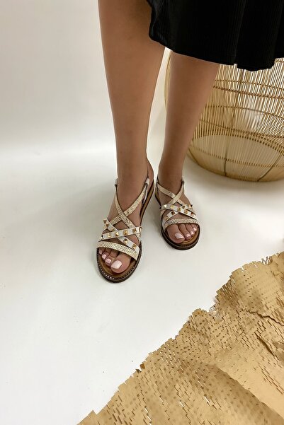 Ülkü Yaman Collection Genuine Leather Women's Sandals