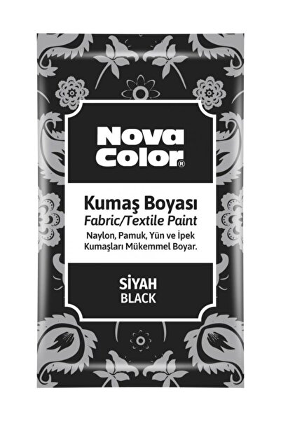 Nova Color Siyah Toz Kumaş Boyası 12 gr 12 Adet