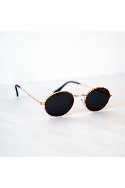 Makro Optik Rose Metal Framed Unisex Ellipse Sunglasses
