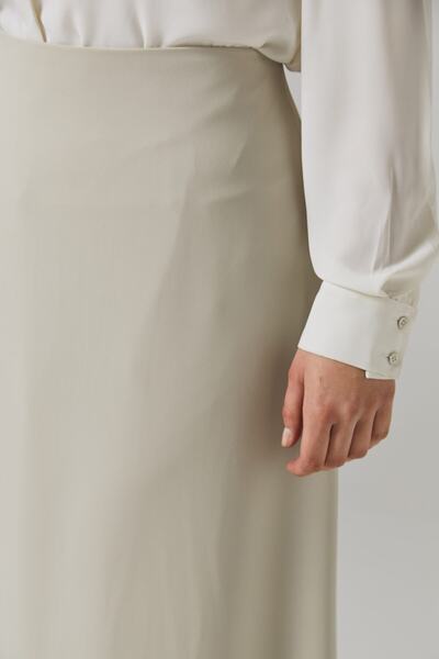 SORALLİNE Plus Size Bell Skirt 778 Stone