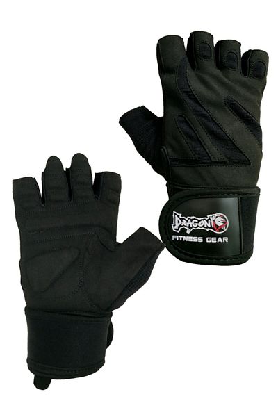 Dragondo Black Fitness Gloves - Body & Weight with Wrist Support
