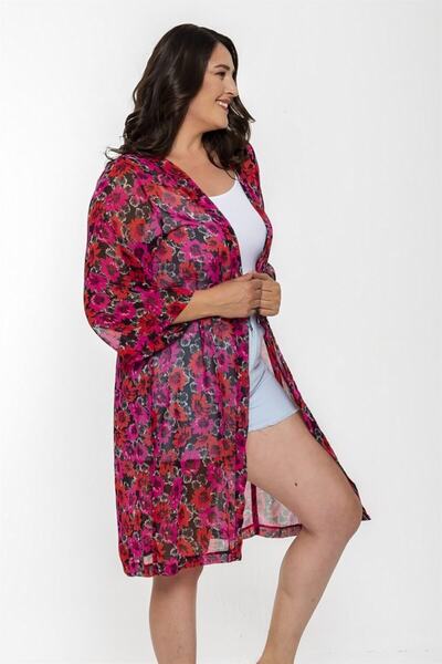 Seamoda Σιφόν με μοτίβο λουλουδιών Pareo-ροζ