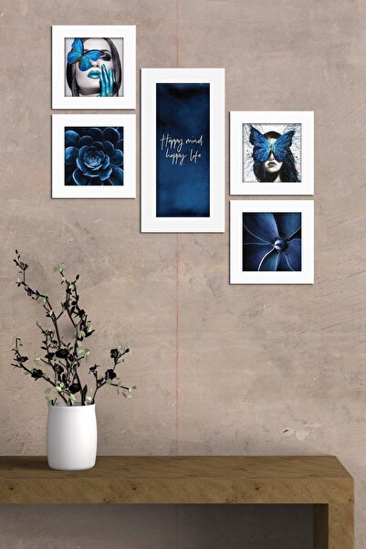 Cadran Collage Style 5 Parçalı Mdf Tablo Atf230