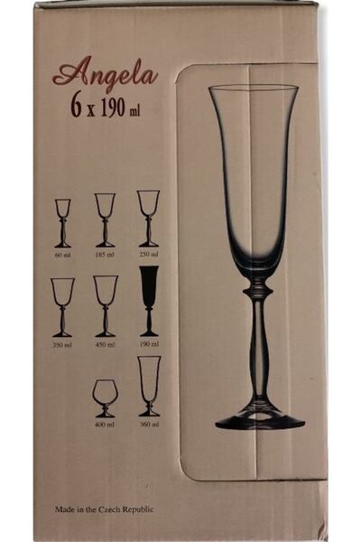 Bohemia Cristal Angela 6 Parça Kadeh Seti 190 Ml