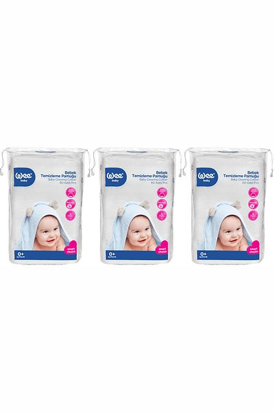 Wee Baby قطن تنظيف للأطفال 60 × 3 = 180 قطعة