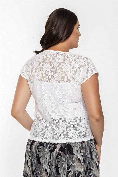 Seamoda Lace Short Top-white
