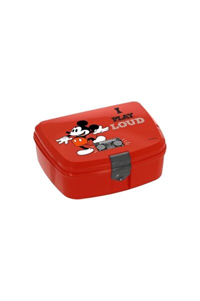 Herevin Kırmızı Mıckey Mouse Baskılı Beslenme Kutusu