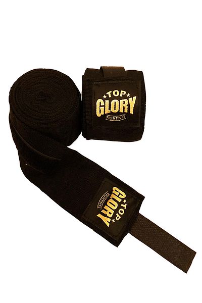 TOP GLORY Kick Boxing, Muay Thai, Επίδεσμος Χεριών Πυγμαχίας 2,5 μέτρα Μαύρος