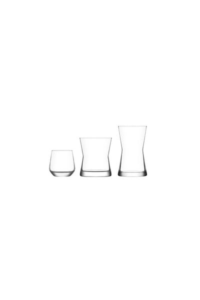 LAV 18 Piece Deep Coffee Water Soft Drink Cup Set