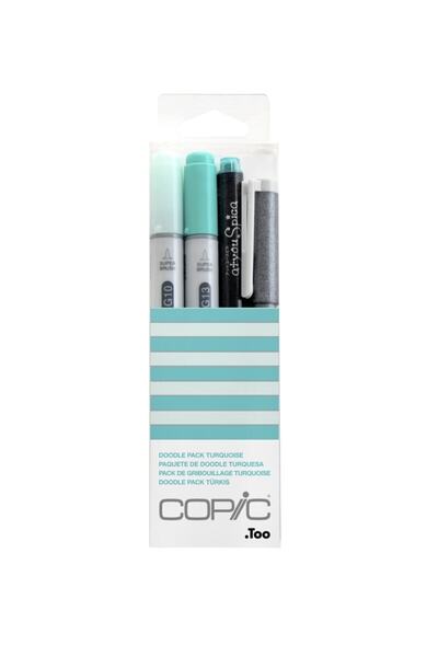 Copic Ciao Marker Pen Doodle Pack Turquoise Set