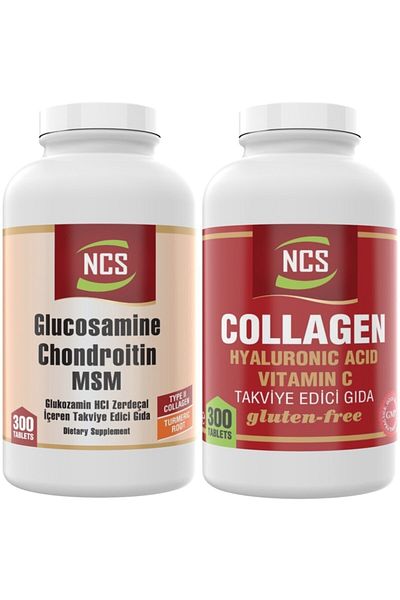 NCS Vitamin C and Collagenic Acid Open 300 Tablets - Glucosamine and Chondroitin Msm 300 Tablets 2 Products 1