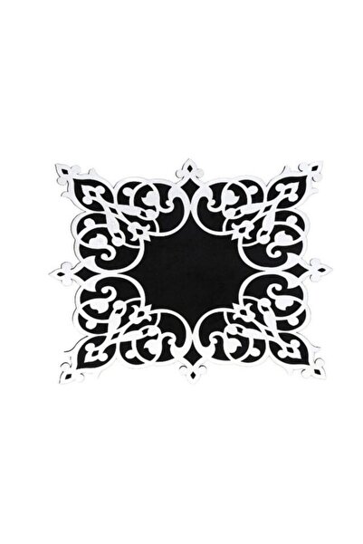 Diva Home حامل صحن جلدي مخملي علوي مخملي أحادي اللوح