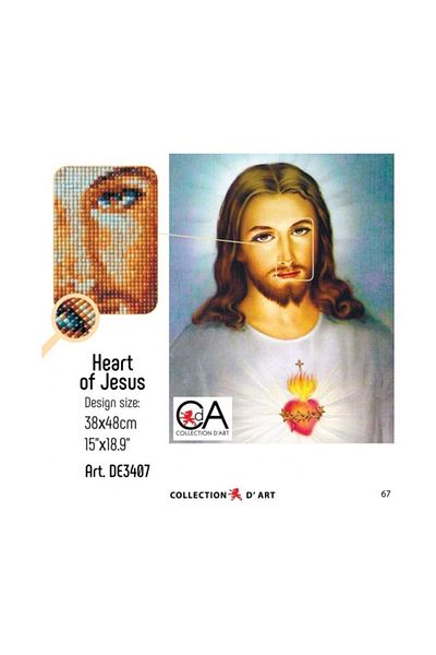 collection d'art Diamond Embroidery Stone Paste Heart Of Jesus Diamond Embroidery Tapestry 30 Thousand Pieces