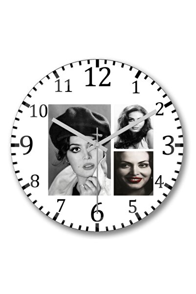 Baskı Dükkanı ساعة حائط تركان شوراي من الزجاج الحقيقي المنحني