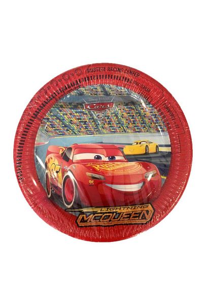 Peritozu parti malzemeleri Cars 3 lightning Mc Queen - 8-piece Original licensed Plate